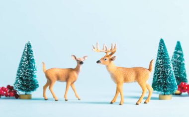 Ren geyiği ile Noel tatil teması