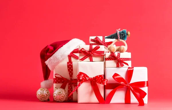 Collezione di scatole regalo di Natale — Foto Stock