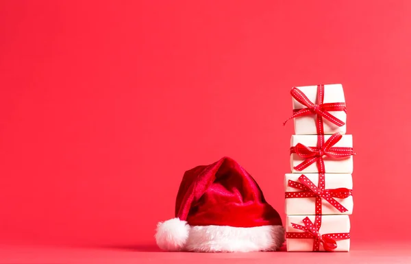 Kolekce vánoční současné krabic — Stock fotografie