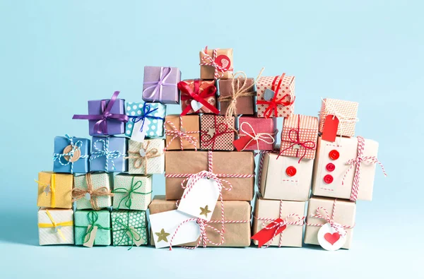 Coleção de caixas de presente de Natal — Fotografia de Stock