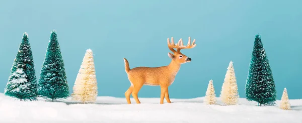 Різдвяна святкова тема з оленями — стокове фото