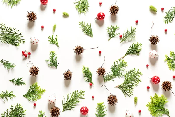 Verzameling van Kerstmis planten top uitzicht — Stockfoto