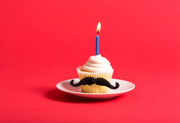 Cupcake con un bigote Día del Padre tema — Foto de Stock