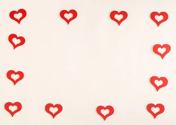 Rote kleine Herzen — Stockfoto