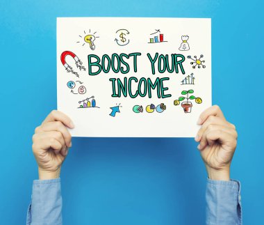 Boost Your gelir metin beyaz poster