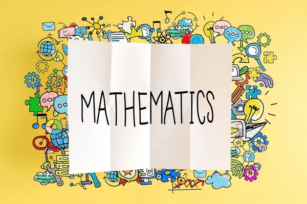 Matematika szöveg a színes illusztrációk — Stock Fotó