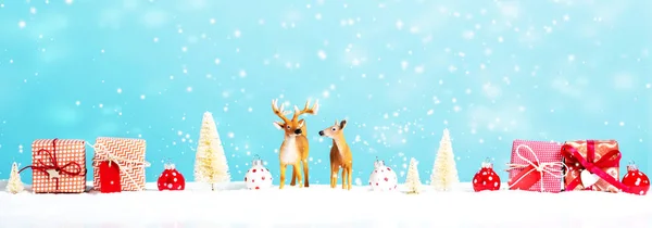 Thème de Noël avec rennes — Photo