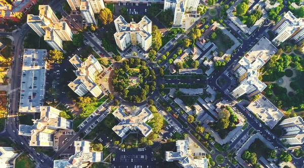 Letecký pohled na budov na poblíž Wilshire Blvd v Westwood, La — Stock fotografie