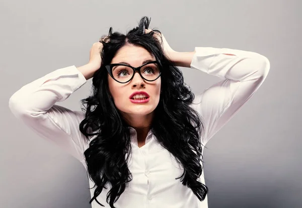 Giovane donna sensazione di stress — Foto Stock