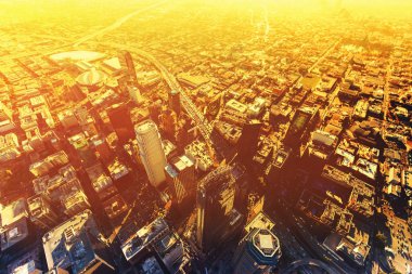 Downtown La havadan görünümü