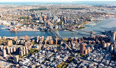 Manhattan 'ın Aşağı Doğu Yakası' nın hava manzarası