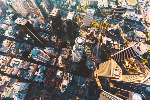 Luchtfoto van een Downtown La — Stockfoto