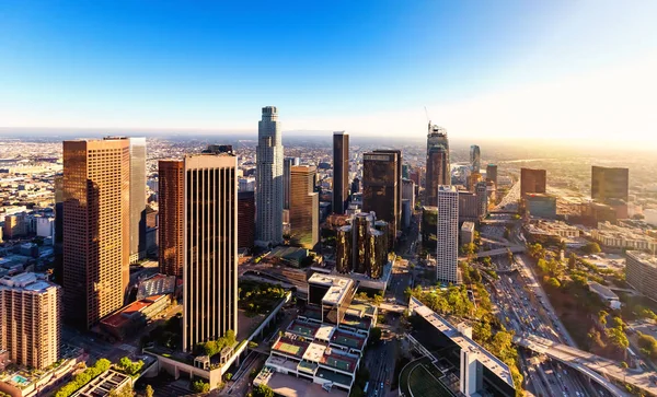 Vista aérea de un centro de Los Ángeles — Foto de Stock