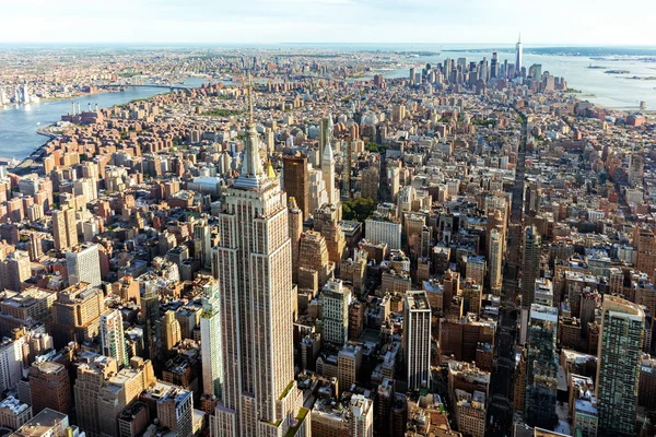 Flygfoto över Midtown Manhattan New York City — Stockfoto