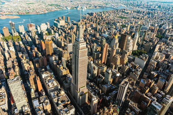Vista aérea de Midtown Manhattan Nueva York —  Fotos de Stock