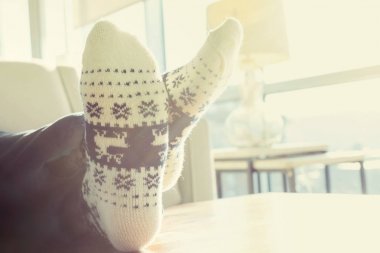 Kişi Noel temalı çorap rahatlatıcı