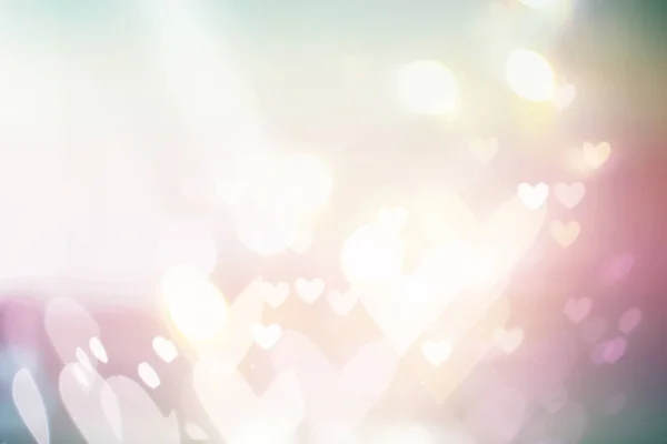 Beautiful shiny hearts and abstract lights — Stock Photo, Image