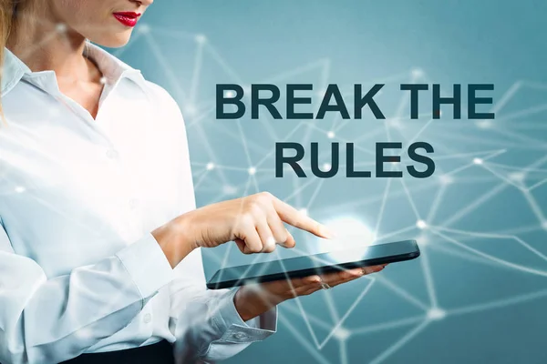 Break The Rules text with business woman