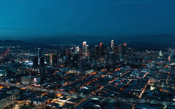 Vista aérea do centro de Los Angeles — Fotografia de Stock