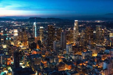 Los Angeles şehir merkezinin hava manzarası