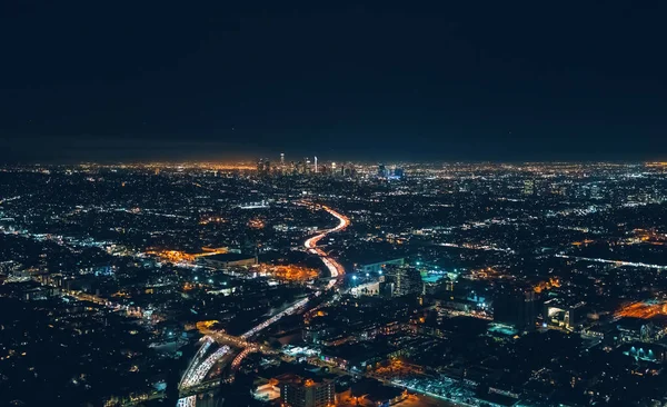 Flygfoto över centrala Los Angeles — Stockfoto