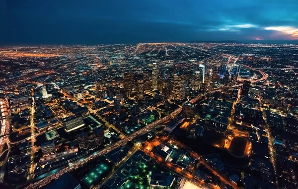 Flygfoto över centrala Los Angeles — Stockfoto