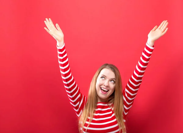 Feliz joven mujer — Foto de Stock