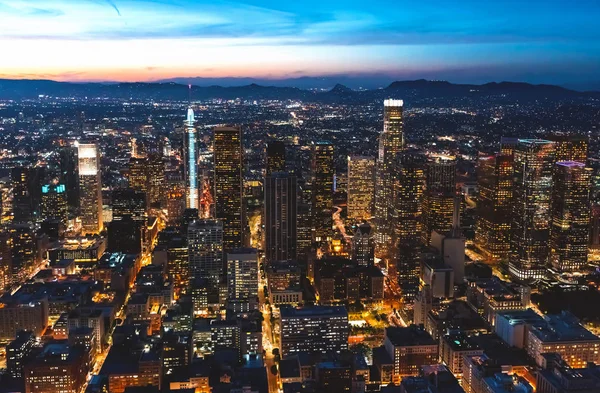 Luftaufnahme der Innenstadt von Los Angeles — Stockfoto