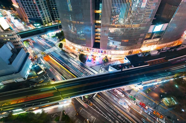 Flygfoto över Ginza, Tokyo, Japan — Stockfoto