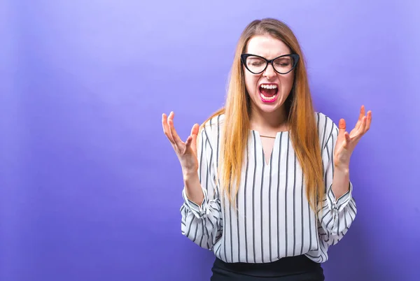 Jonge vrouw gestresst — Stockfoto