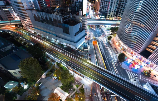 Luchtfoto van Ginza, Tokio, Japan — Stockfoto