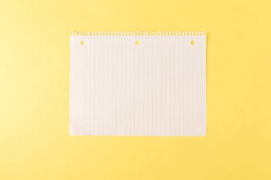 Boş defter kağıt yaprağının