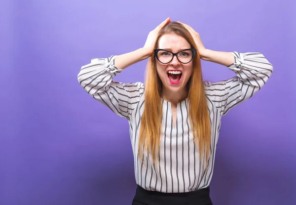 Giovane donna sensazione di stress — Foto Stock