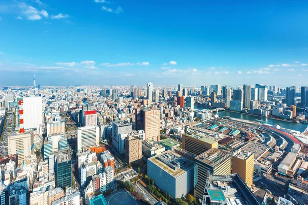 Вид с воздуха на Токио, Япония — стоковое фото