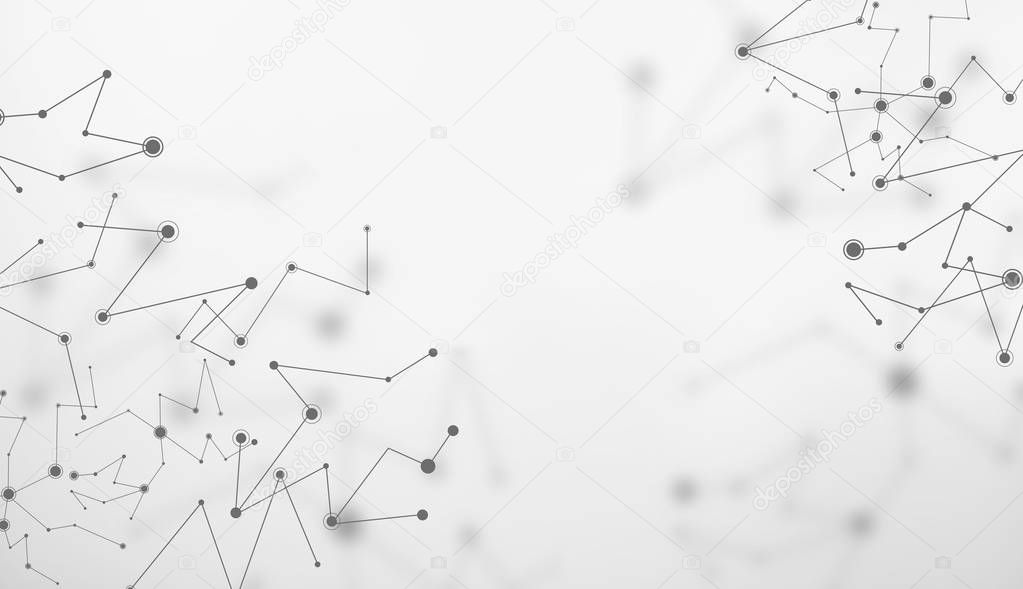 Abstract technology geometric lines background