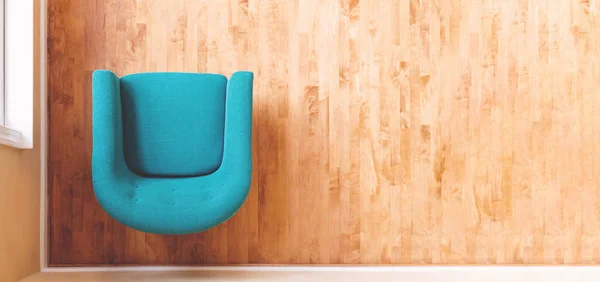 Luxe huis met turquoise stoel — Stockfoto