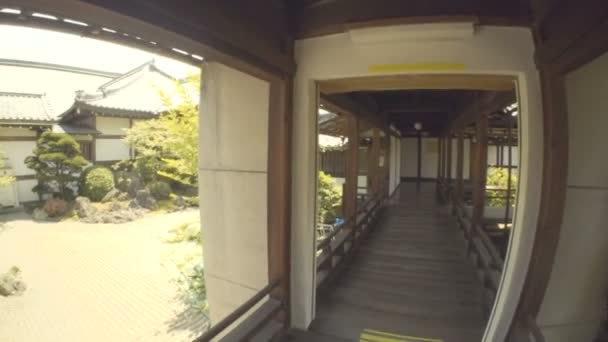 POV tour through a Japanese temple — Stock Video