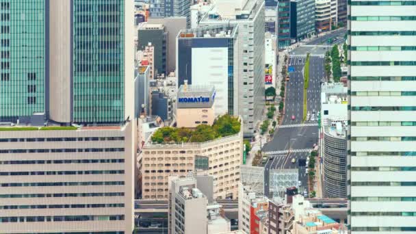 Hızlandırılmış Toranomon, Tokyo hareketli trafik — Stok video