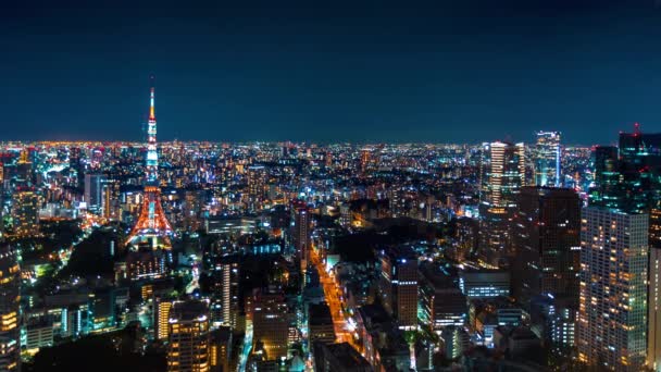Tempo-lapso da Torre de Tóquio em Minato, Tóquio — Vídeo de Stock