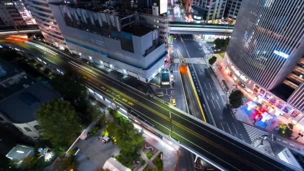 Timelapse of Tokyo at night — Stock Video