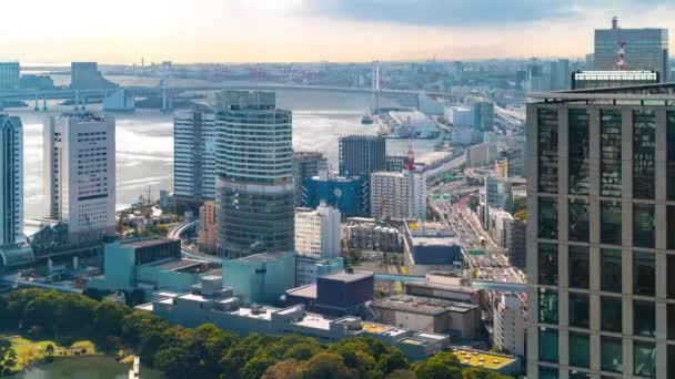 Time-lapse de la bahía de Tokio — Vídeo de stock