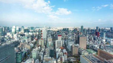 Ginza, Tokyo siluetinin hızlandırılmış