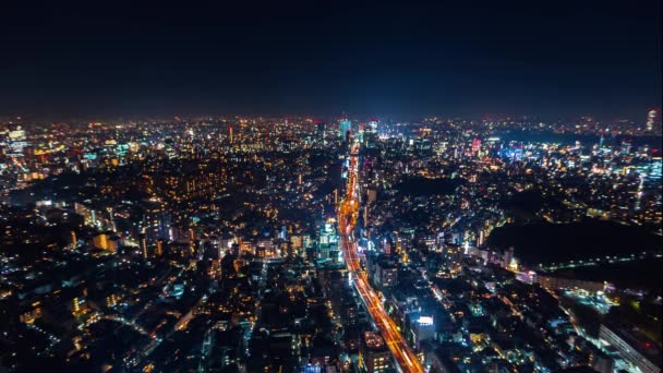 Timelapse Tokyo gece — Stok video