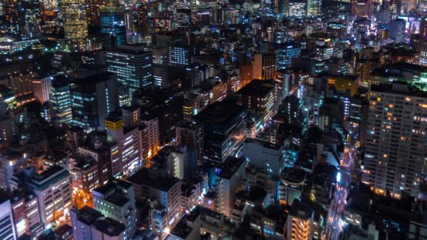 Timelapse Tokyo gece — Stok video