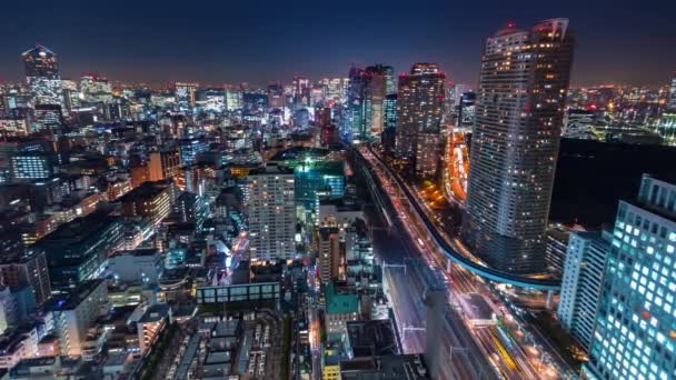 Timelapse de Tóquio à noite — Vídeo de Stock