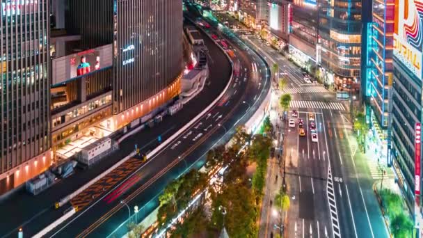 El lapso de tiempo de un Ginza Tokyo — Vídeo de stock