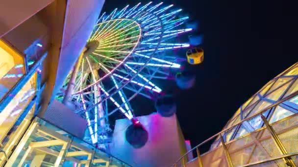 Coloré ferris roue laps de temps — Video