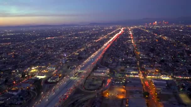Letecký pohled Los Angeles v rozlišení 4k — Stock video