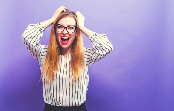 Young woman feeling stressed