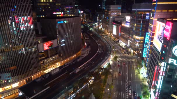 Kruispunt in Ginza, Tokyo — Stockvideo